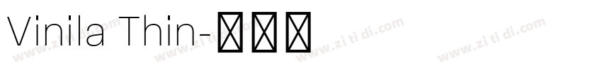 Vinila Thin字体转换